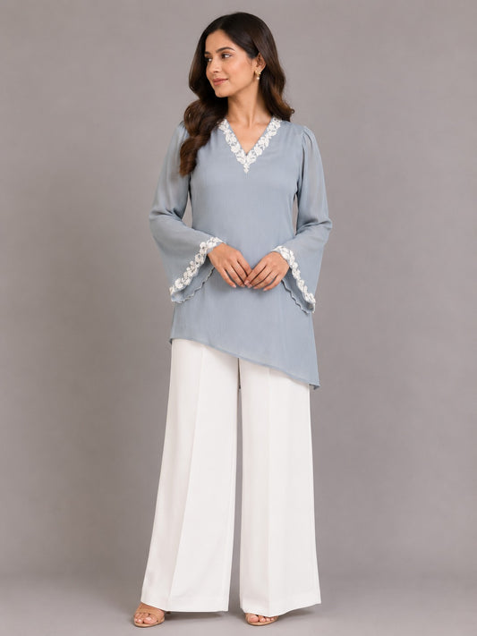 Pastel Breeze Powder Blue Top